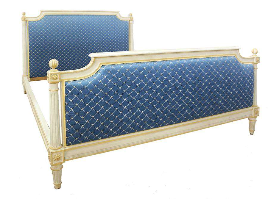 French Bed US Queen UK King Size Upholstered C20 Louis XVI Revival