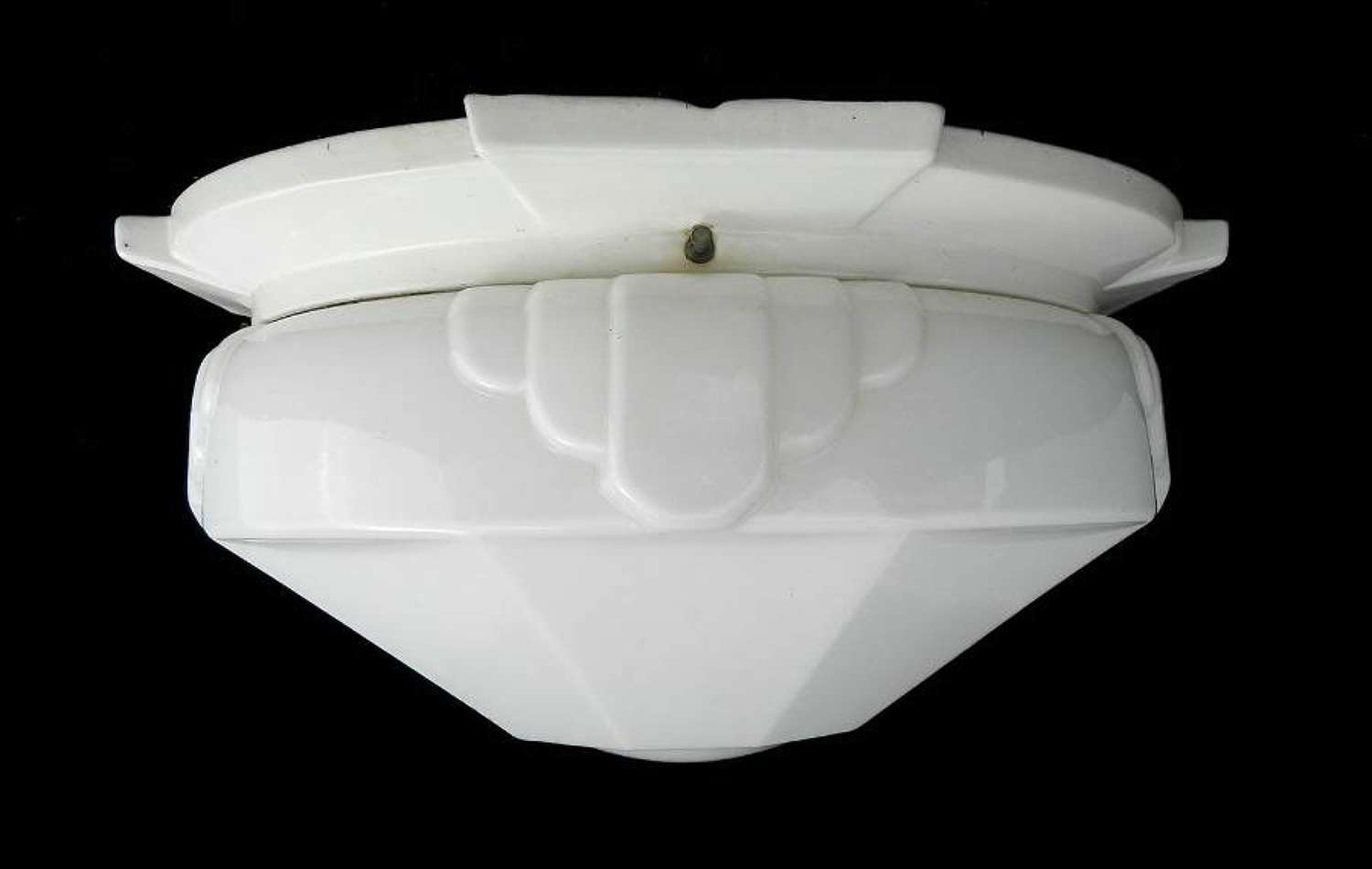 Art Deco Flush Mount Ceiling Light or Wall Light Large Odeon Glass Shade