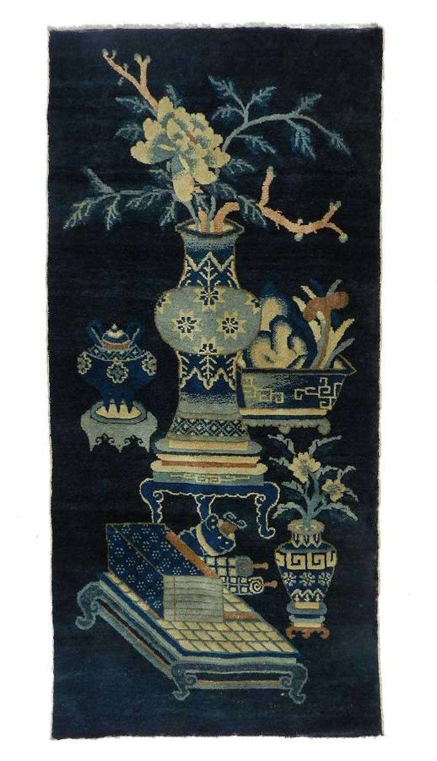 Chinoiserie Rug Vintage Art Deco Chinese