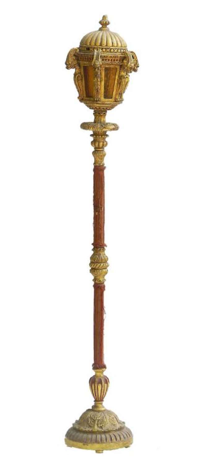 Italian Giltwood Floor Lamp, 19th Century