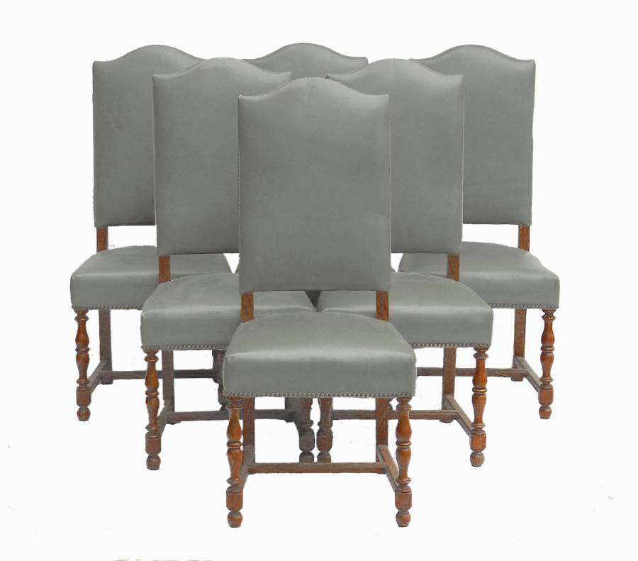 Six Dining Chairs includes recovering French early 20th century