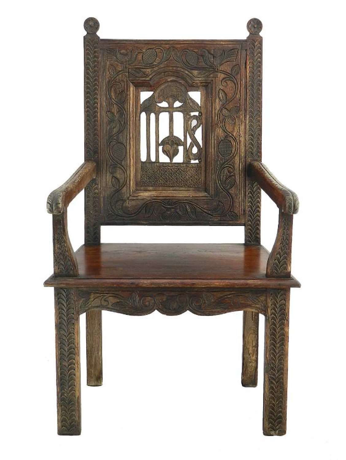 Art And Crafts Throne Chair French Country House Provincial C1900