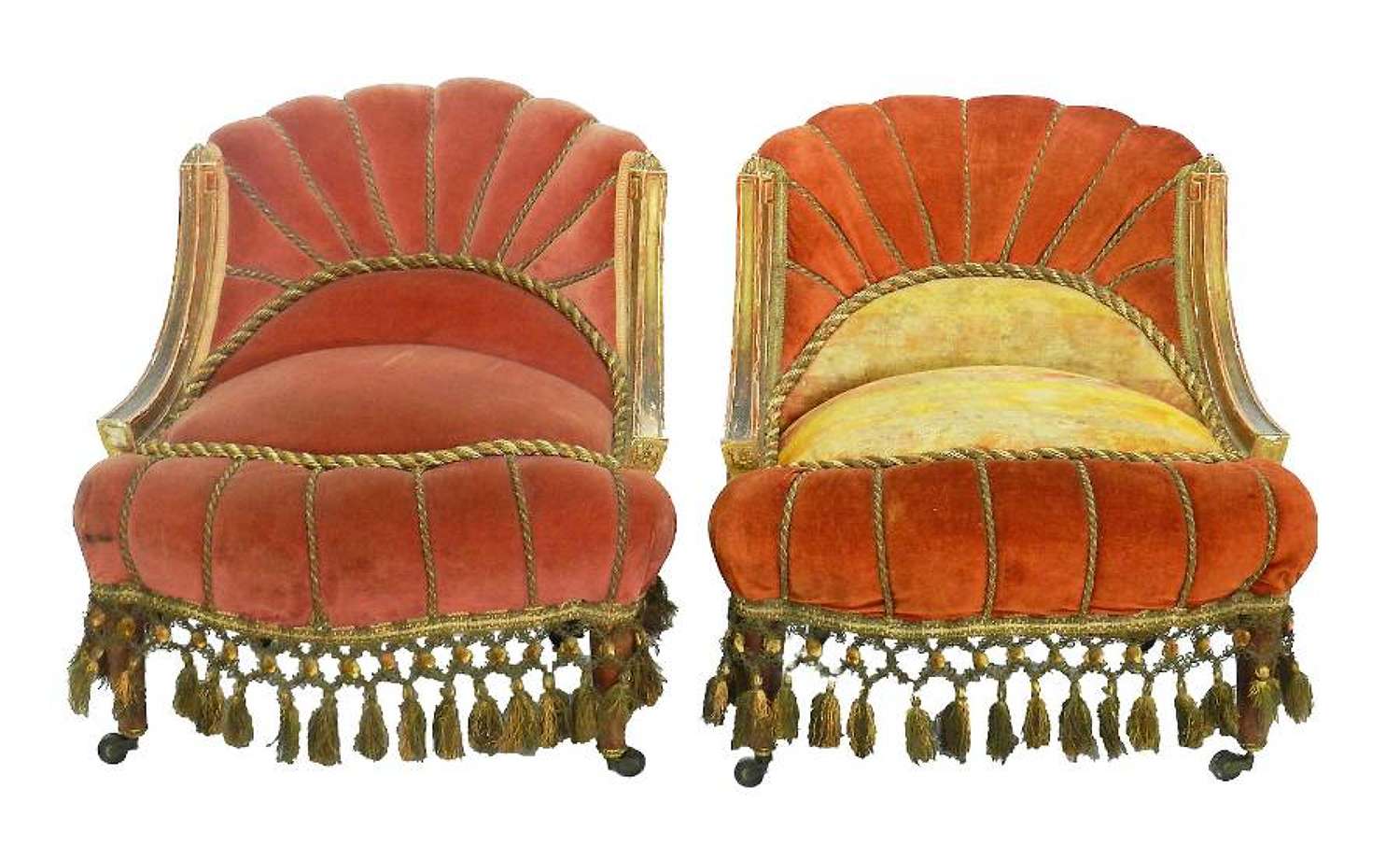 Pair Lounge Chairs Art Deco Armchairs Bohemian c1920-1930