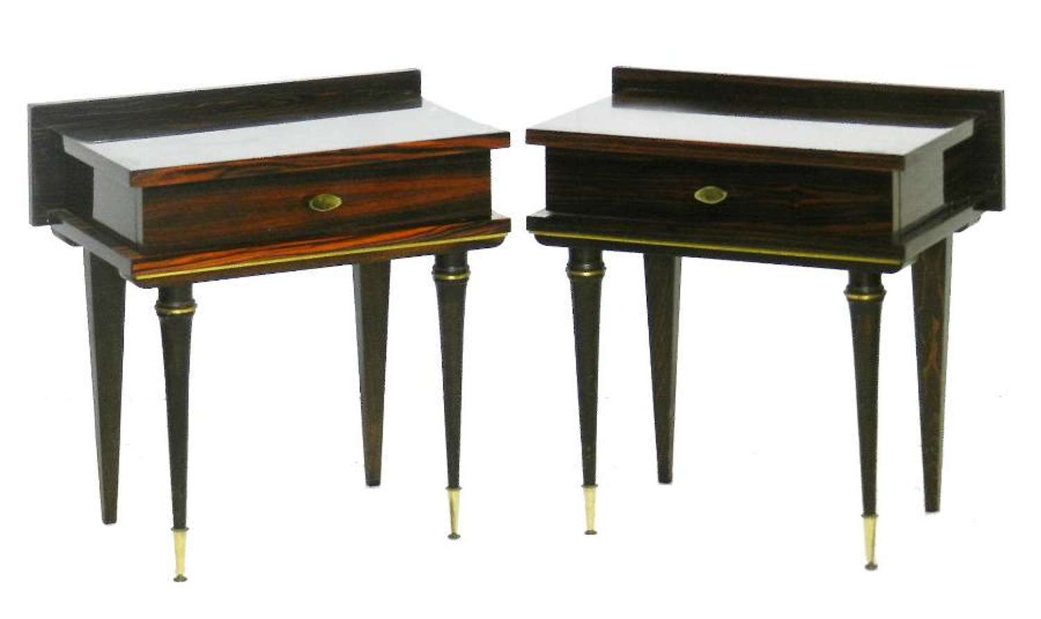Pair of Nightstands Side Cabinets Bedside Tables French Mid Century