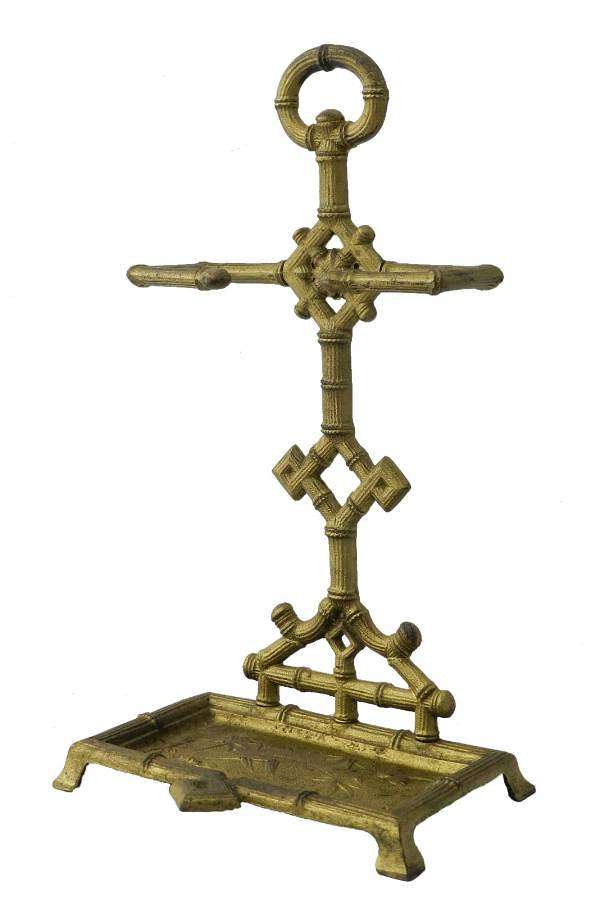 Diminutive Stick Stand Cast Iron Faux Bamboo Aesthetic Chinoiserie