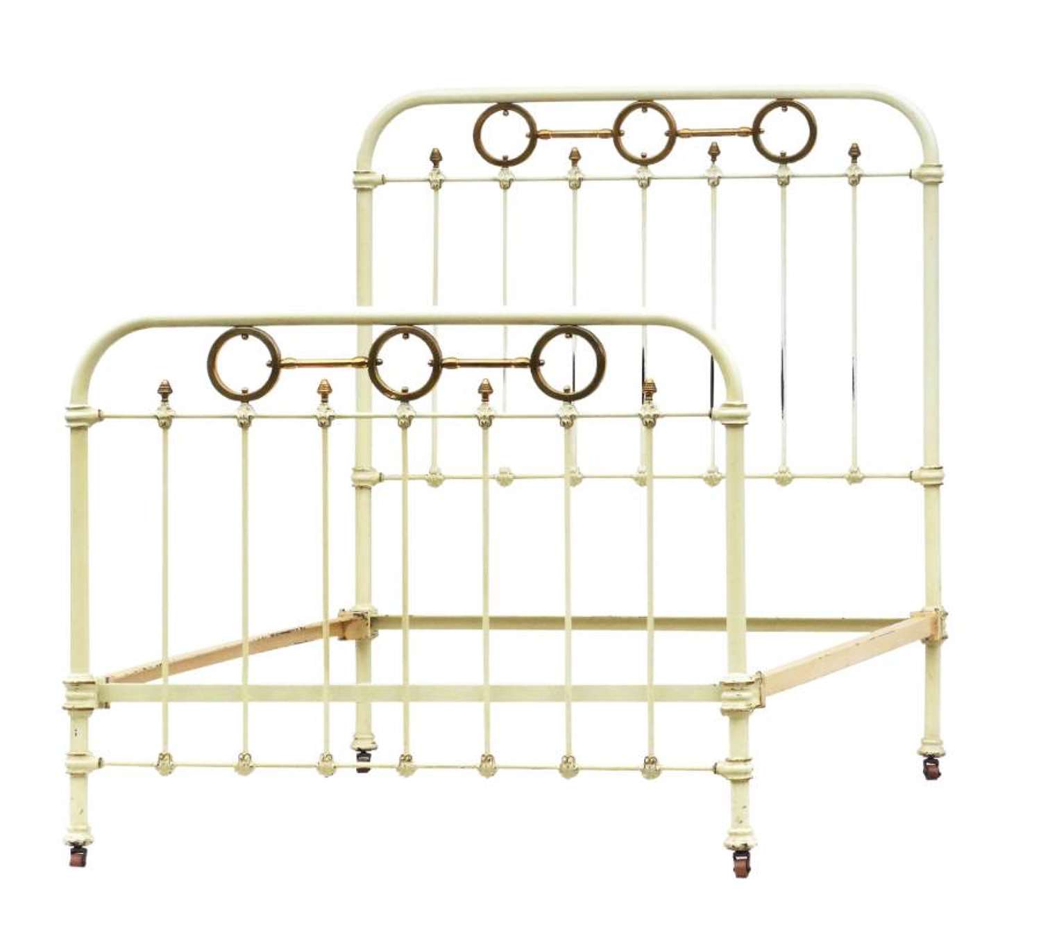 French Iron and Brass single Bed c1890