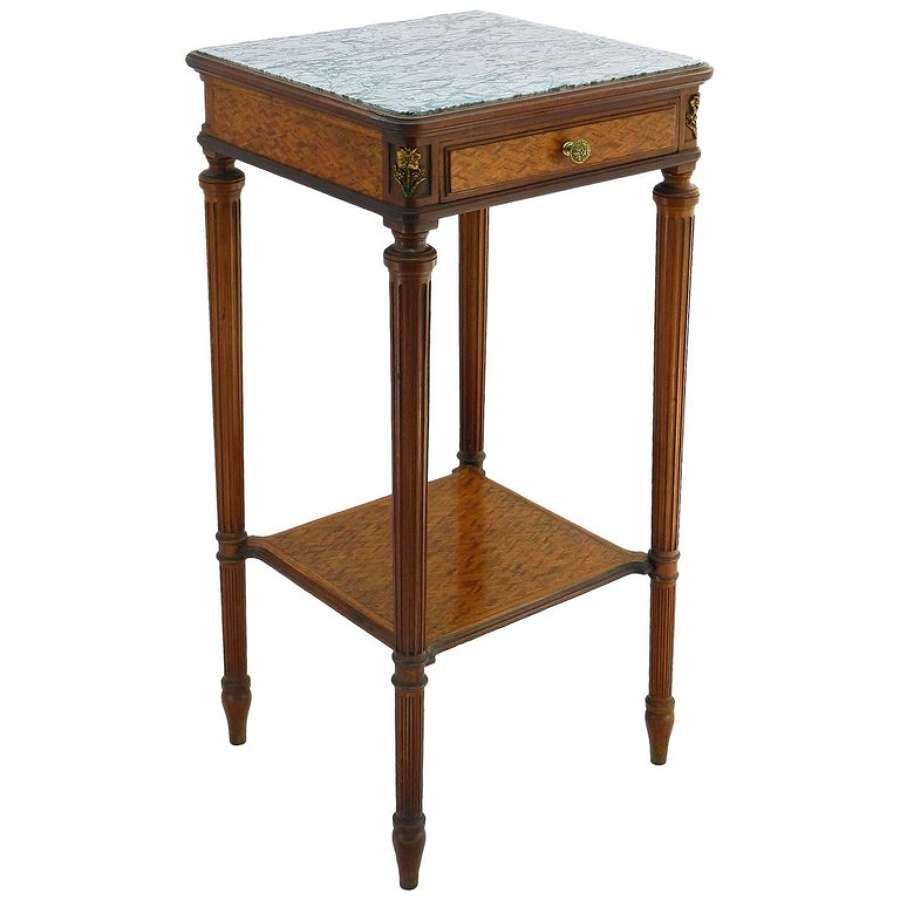 Louis XVI Style Side Table French Early 20th Century Empire Revival Makers Label