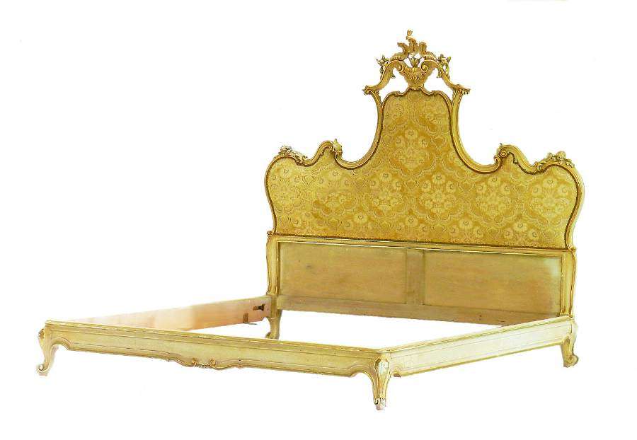 Italian Bed to Recover or Headboard Louis Revival UK Super King Carved Venetian