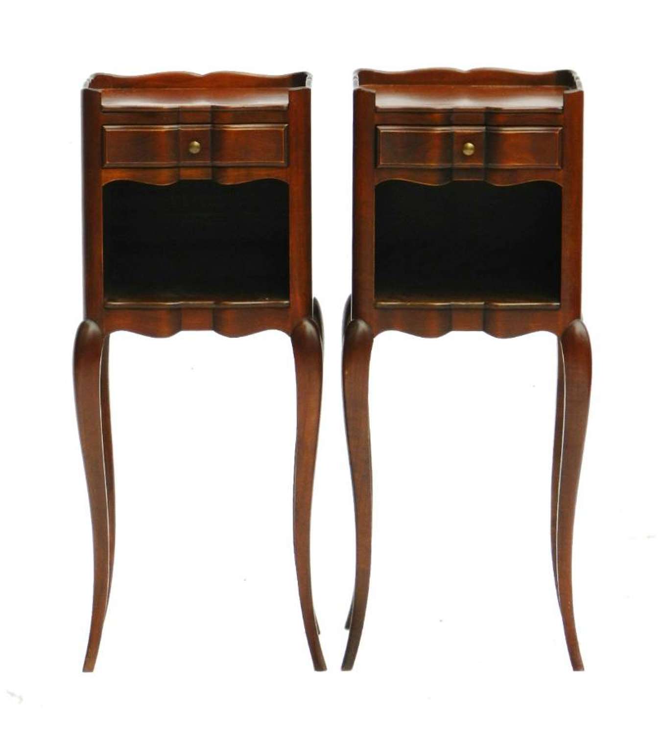 Pair of Bedside Tables Nightstand Cabinets French Diminutive C20 Louis rev