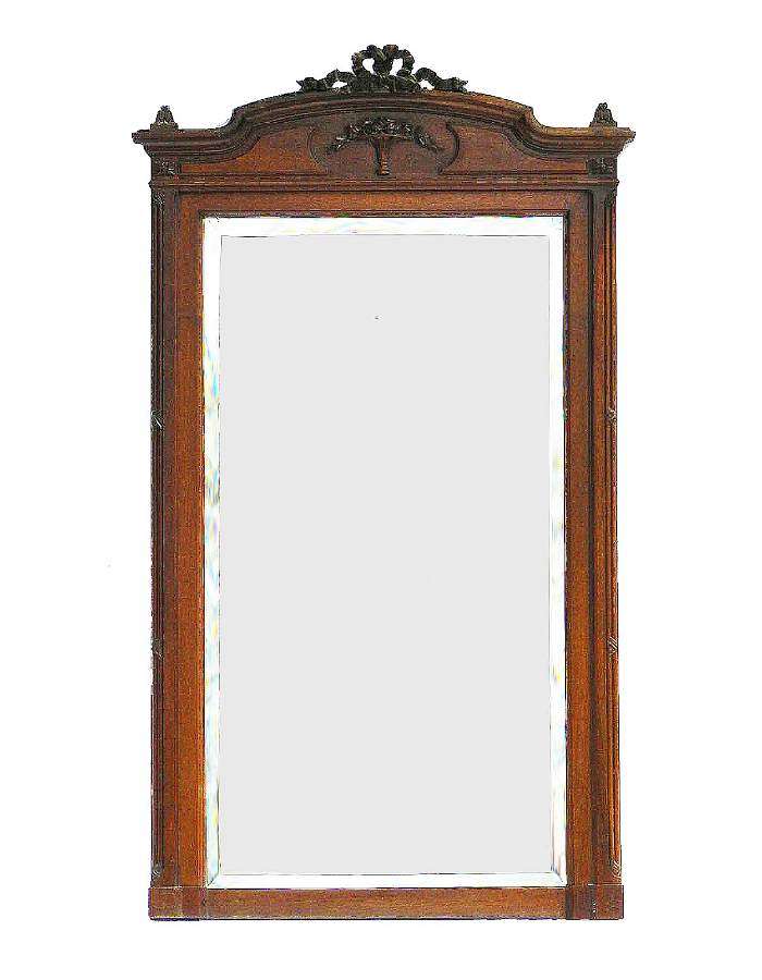 French Mirror Full Length or Overmantle 19th Century Louis XVI