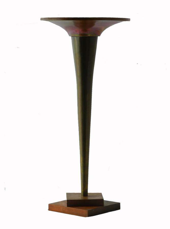 Art Deco Lamp Copper Uplighter Large Table Light