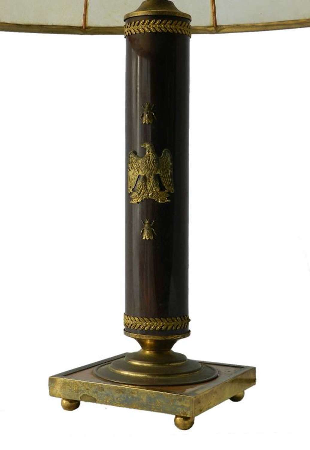 French Empire Revival Table Lamp Light Ormolu Eagle