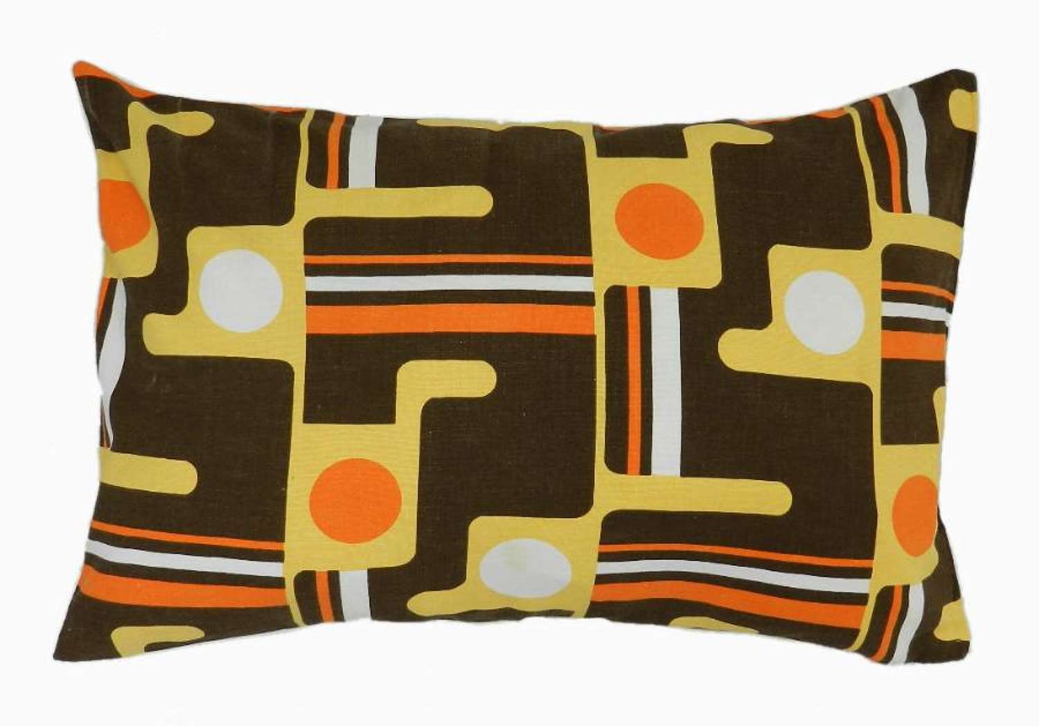 2 Throw Pillows Accent Cushion Vintage Mid Century Fabric