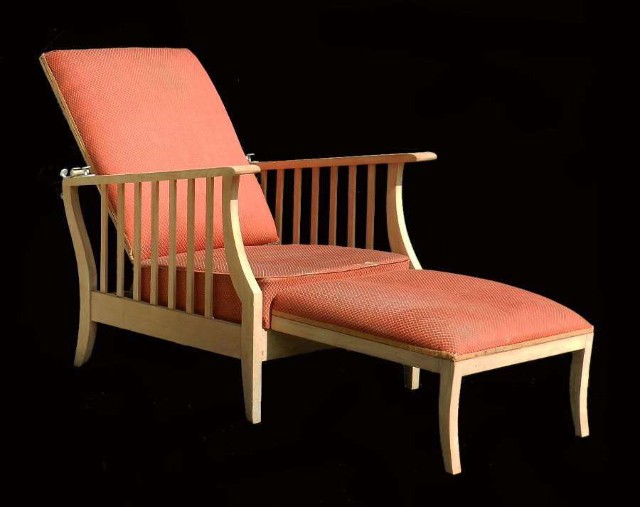 Arts & Crafts Morris Chair Folding Art Deco Reclining Armchair Lounger