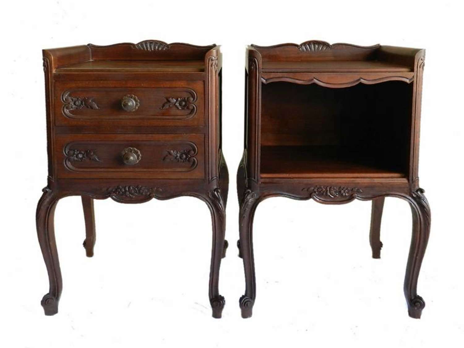 Pair French Side Cabinets Nightstand Bedside Tables