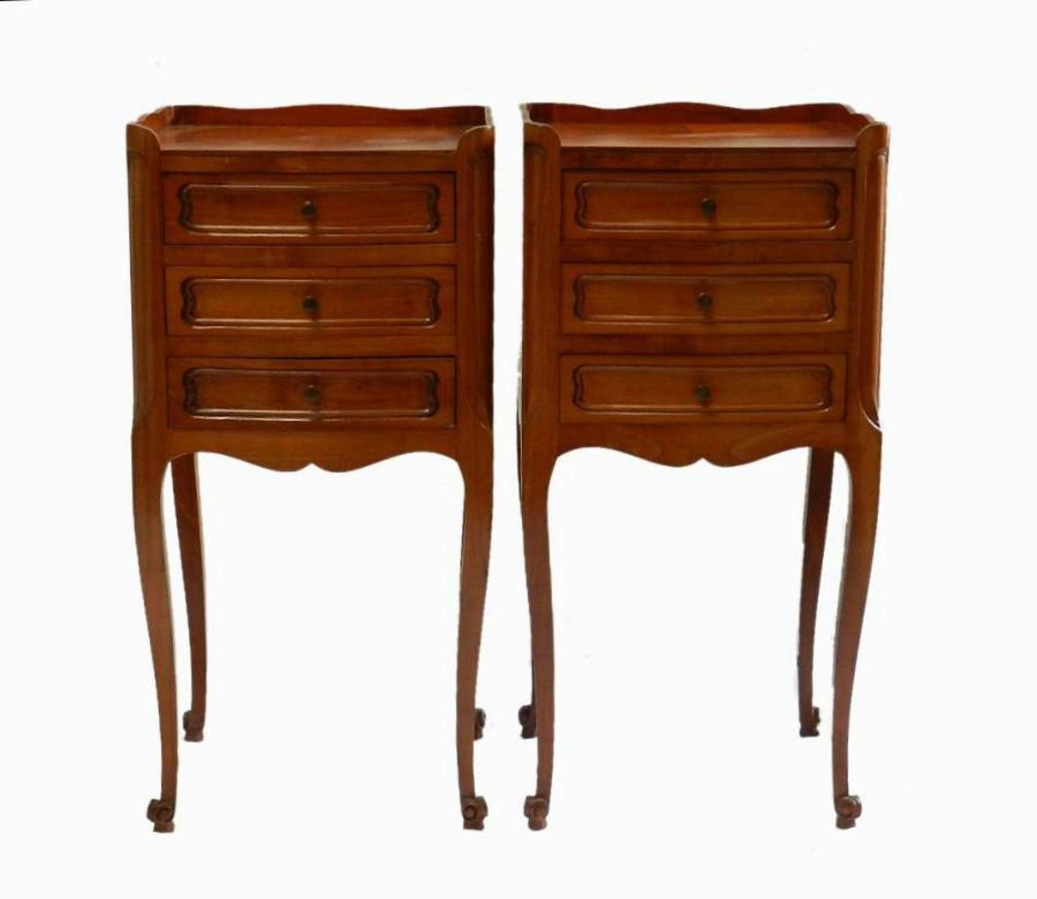 French Pair Side Cabinets Nightstand Bedside Tables