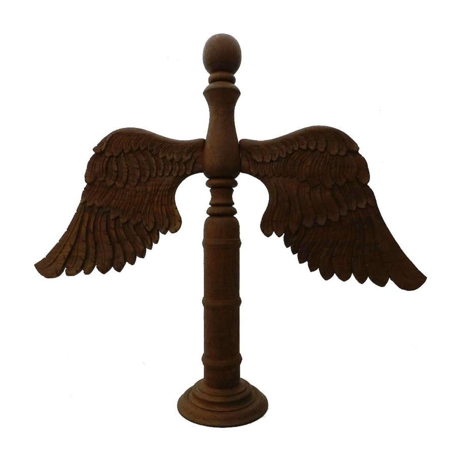 French Military Airforce Angel Wing Quille Carved Oak Treen