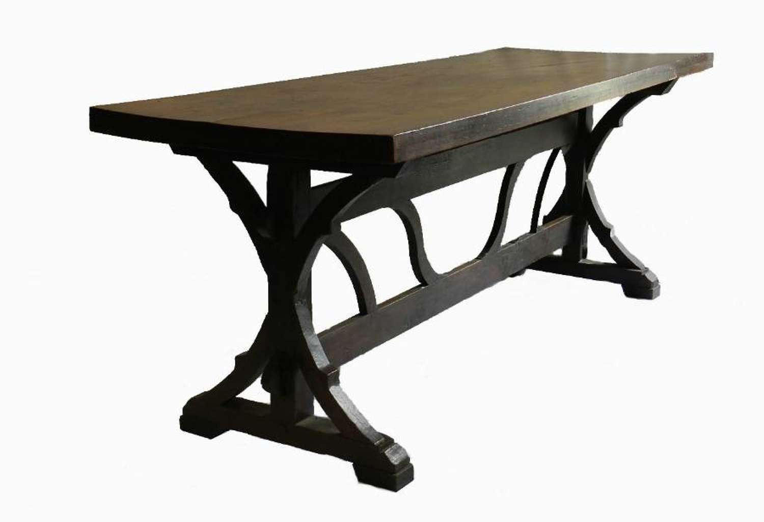 Old French Farmhouse Dining Table Oak Refectory Country Kitchen