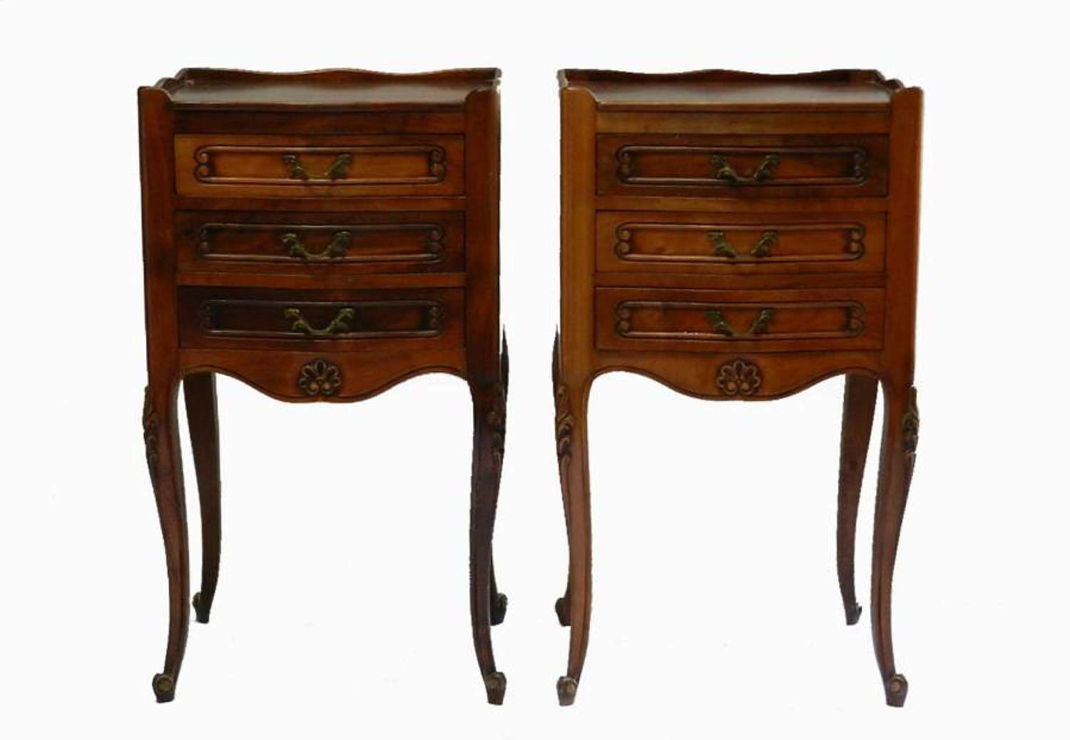 Pair of French Bedside Tables Louis rev Side Cabinets Nightstand