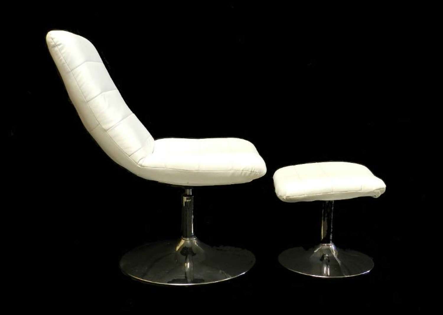 Revolving Chair & Footstool Vintage Tulip style Modern Design