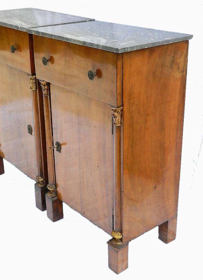 Pair of Second Empire French Side Cabinets Bedside Tables Cupboard Nightstands