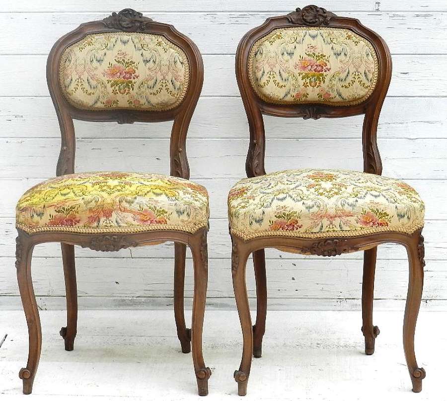 Pair of French C19 Louis Side Chairs