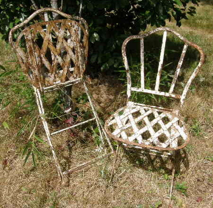 Pair of French Folding Garden Chairs
