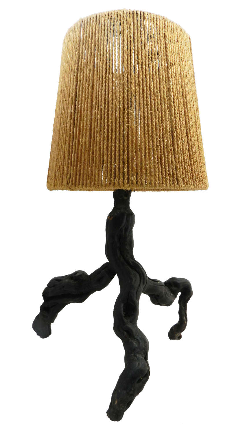 Mid Century Olive Table Lamp Light Vine Root Live Edge