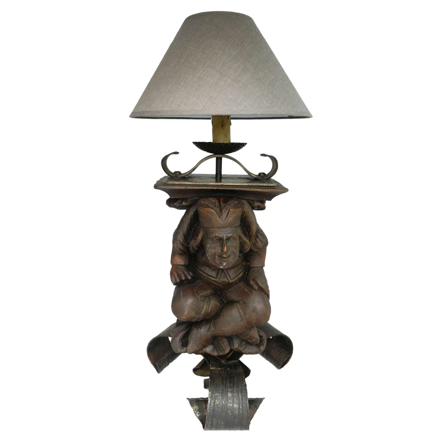 Mid Century Lamp Gargoyle by Jean-Maurice Rothschild c1950 French