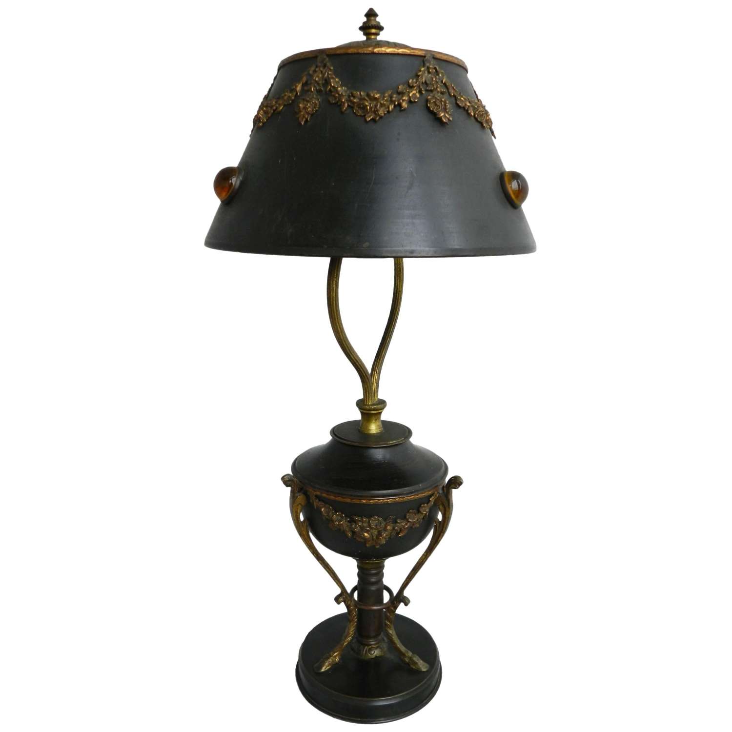 Table Lamp Belle Époque French Cabuchons Bohemian, circa 1890
