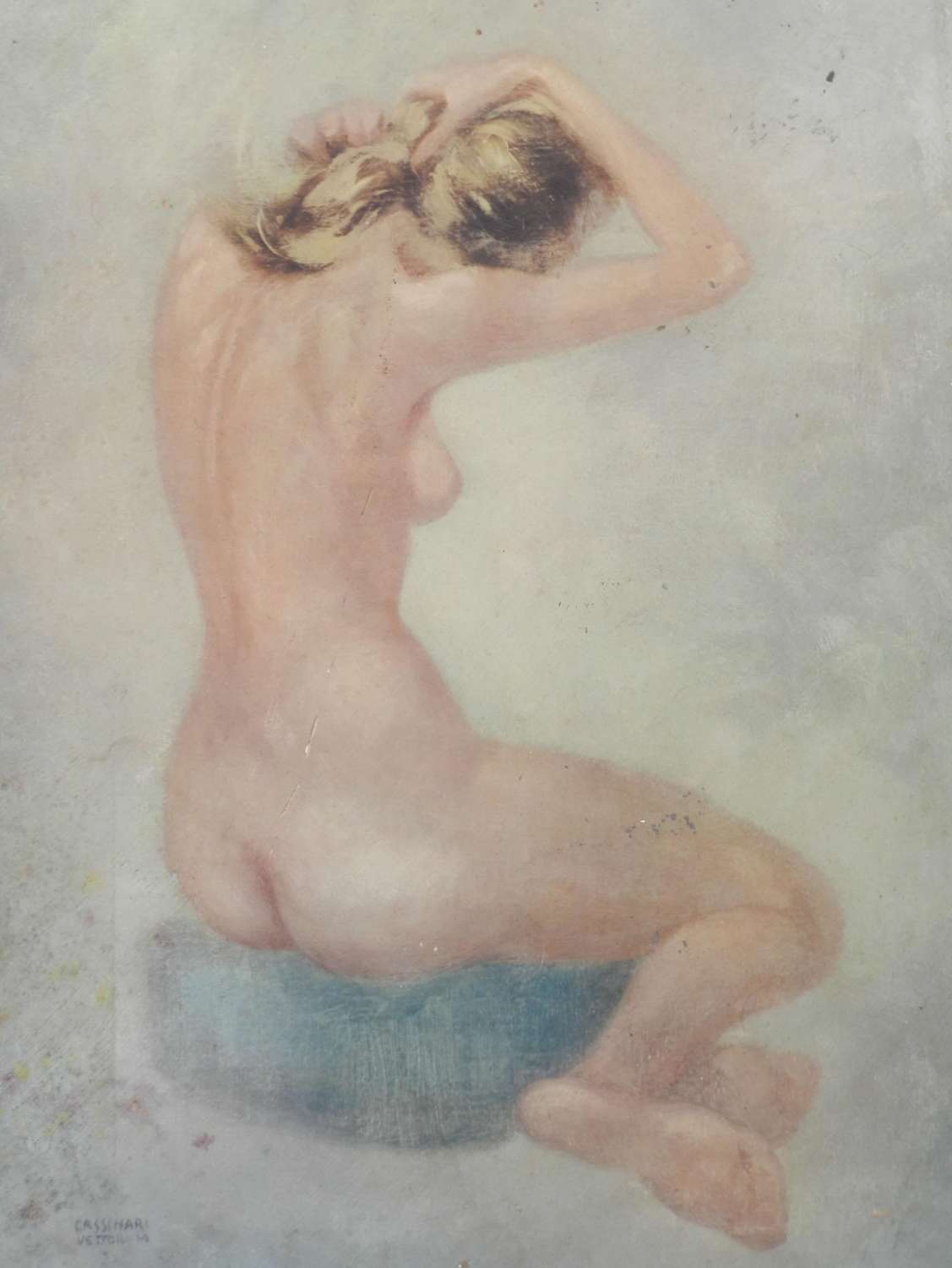 Nude Lady by Cassinari Vettor Lithograph Mid Century