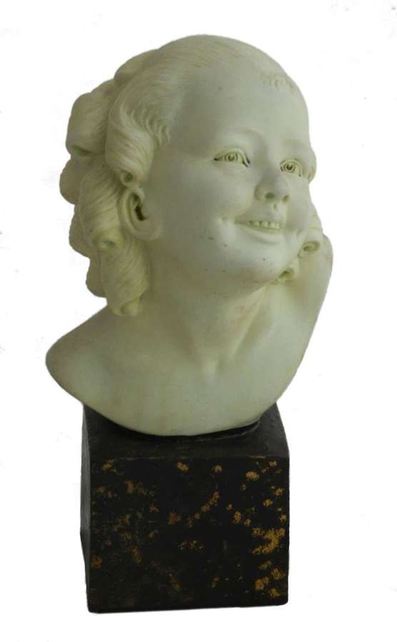 French Bust of Girl c1920 Signed