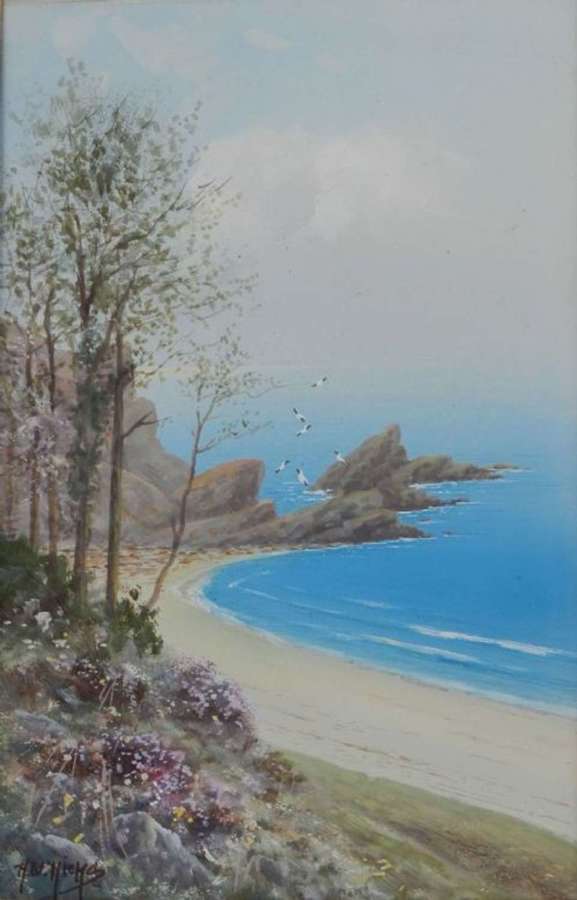 Landscape Painting H W Hicks Ilfracombe Devon